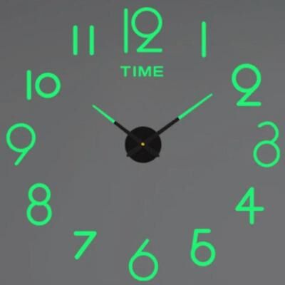 Uplift Picks 3D Wall Clock DIY Large Luminous Silent Modern Wall Decor 16 2d 16 Inch (40cm)