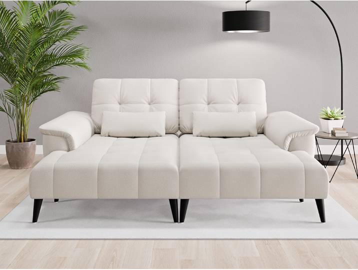 Loveseat Tokio - Grau (Graubeige) - Feiner Mikrofaserstoff