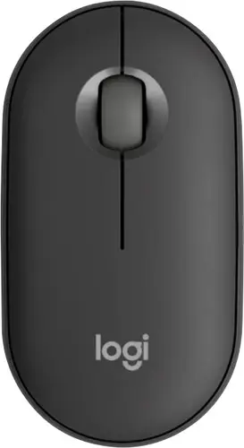 Logitech Pebble Mouse 2 M350s Maus Bluetooth Optisch Graphit 3 Tasten 400 dpi, 4000 dpi Integriertes Scrollrad
