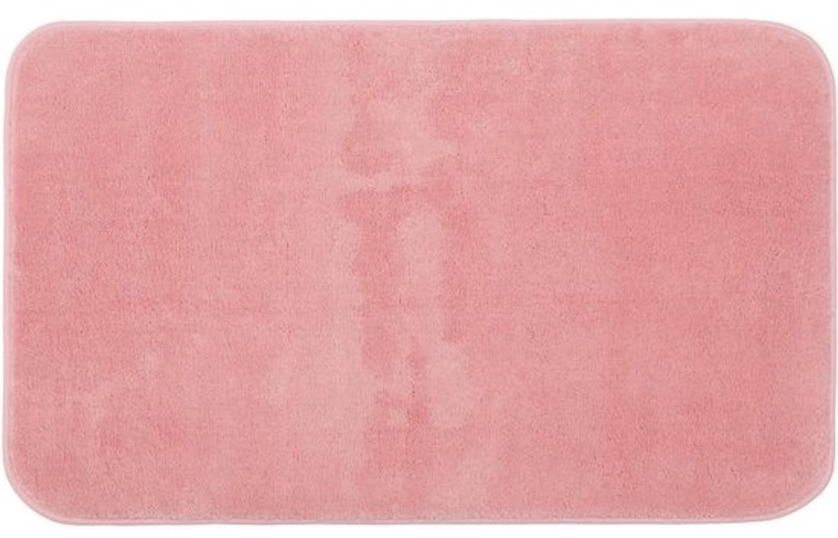 Zachte hoogpolige badmat oudroze 70 x 120 cm