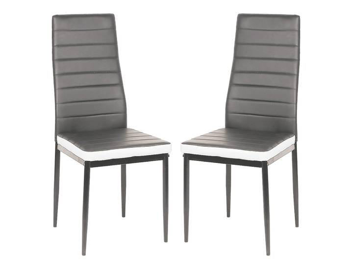 Chaises de Salle à Manger, Lot de 2 Chaise à Manger en PU Chaise de Cuisine, Cadre en Métal, Chaise Moderne pour Salle à Manger, Salon, Cuisine