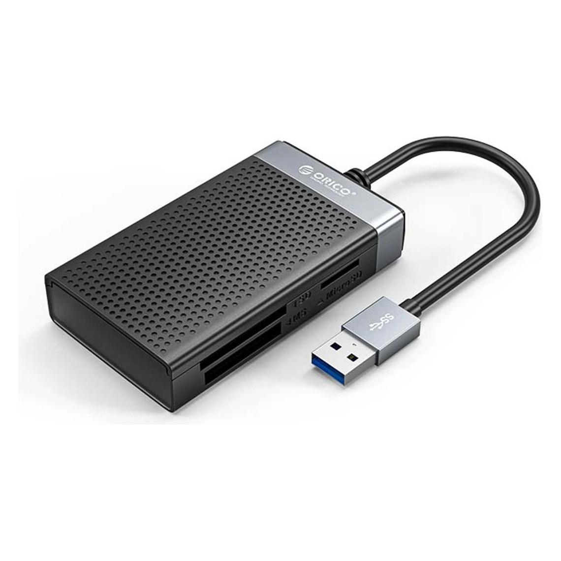 Orico Czytnik kart pamięci CL4D-A3 USB-A 3.0 SD microSD CF MS 5 Gb/s - czarno-srebrny (USB 3.0) (6942227181084)