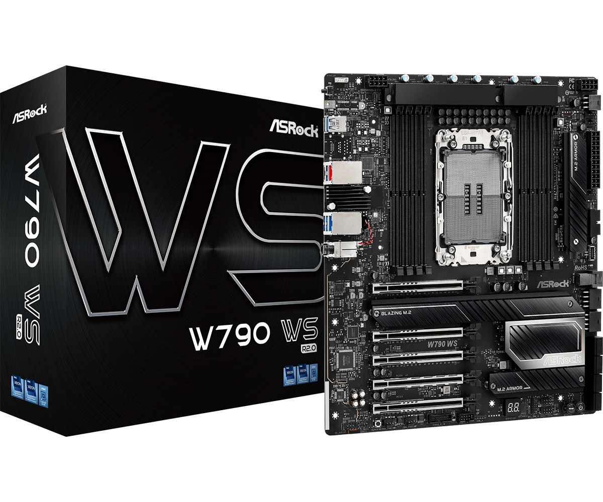 ASRock W790 WS R2.0 E-ATX Mainboard - Sockel 4677
