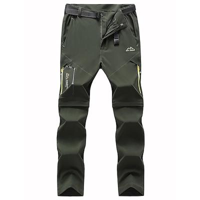 Herren Abzippbare Hosen Wanderhosen Sommer Frühling Herbst Außen Wasserdicht Hautfreundlich Schnelltrocknend Elastisch Hosen Unterteile Elastischer Bund Armee-Grün Dunkelgrau Elasthan Jagd Angeln