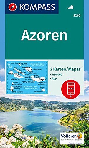 KOMPASS-Karten GmbH - Azoren: 2 Wanderkarten 1:50000 im Set inklusive Karte zur offline Verwendung in der KOMPASS-App. (KOMPASS-Wanderkarten, Band 2260) - Preis vom 09.10.2026 07:28:09 h