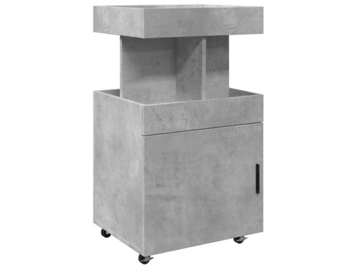 PUGYNBK Barwagen aus technischem Holz, 50 x 41 x 89 cm, Grau Feststellbare Räder, breite Lagerung, vielseitig einsetzbar, stabil und langlebig
