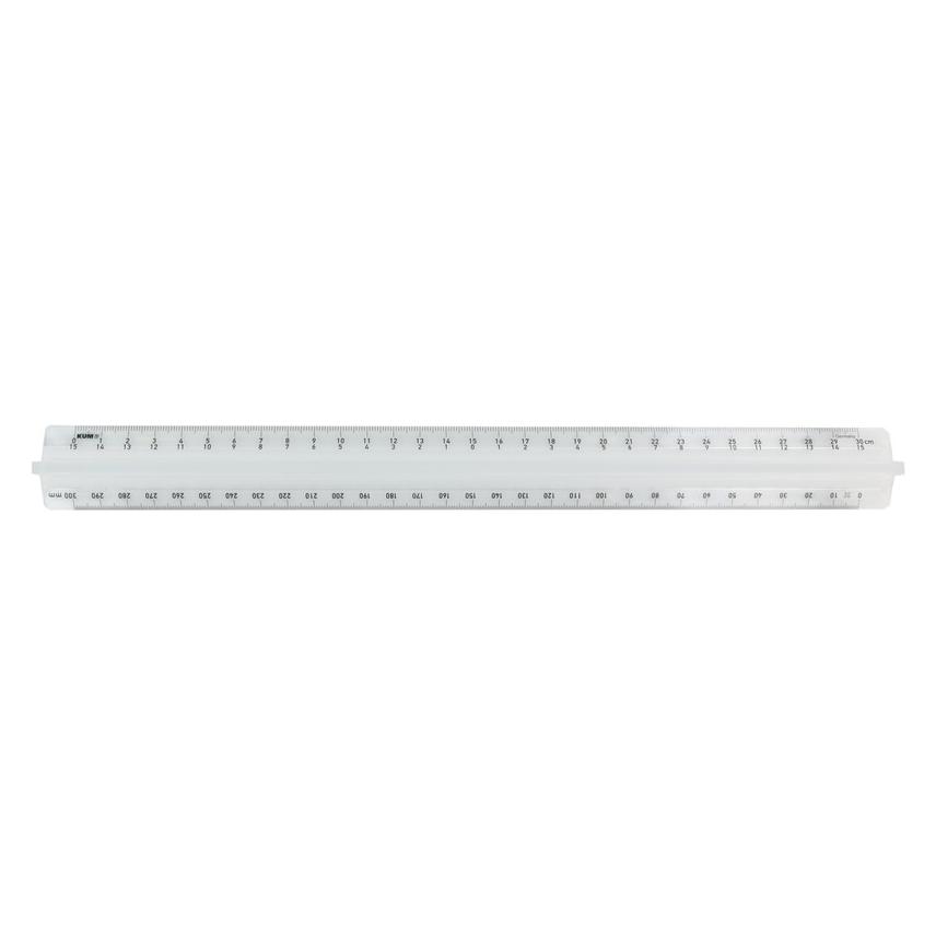 Kum Lineal Plastik mit Griffleiste 30cm (30 cm, Kunststoff) (202.01.09)