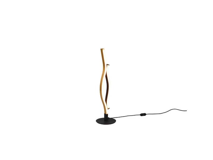 Trio Leuchten Led-Tischleuchte Blaze, Schwarz, Messingfarben, Metall, 13.5x48x13.5 cm, Lampen & Leuchten, Innenbeleuchtung, Tischlampen
