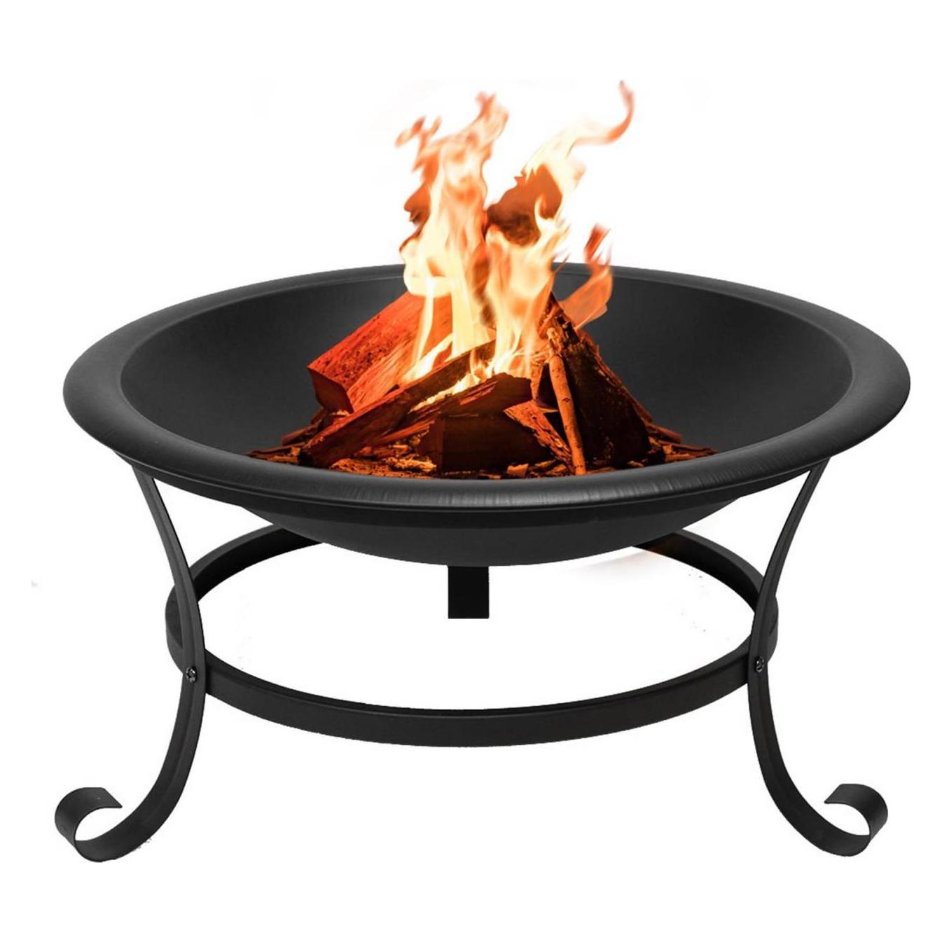 Grafner Feuerschale mit Funkenschutzgitter, Feuerhaken und Kohlerost Feuerkorb Ø 52cm (52 cm) (24111144)