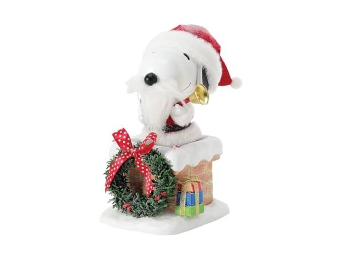 Department 56 Possible Dreams Peanuts Santa Snoopy auf dem Dach, 20,3 cm, Mehrfarbig