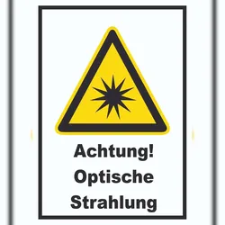 HB-Druck Achtung Optische Strahlung A2 (420x594mm) Schild