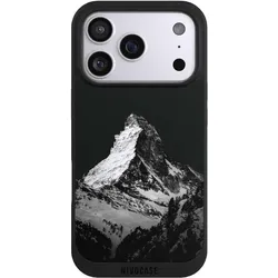 Nivocase Handyhülle für Apple iPhone 17 Pro Hülle NIVOpure Case Schwarz Alpspitze Berg Schnee (Apple iPhone 17 Pro), Smartphone Hülle, Schwarz