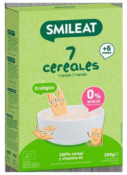 Smileat Papa 7 Cereais Bio Ecológico +6M 200 gr