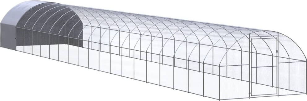 Outdoor-Hühnerstall 3x20x2 m Verzinkter Stahl