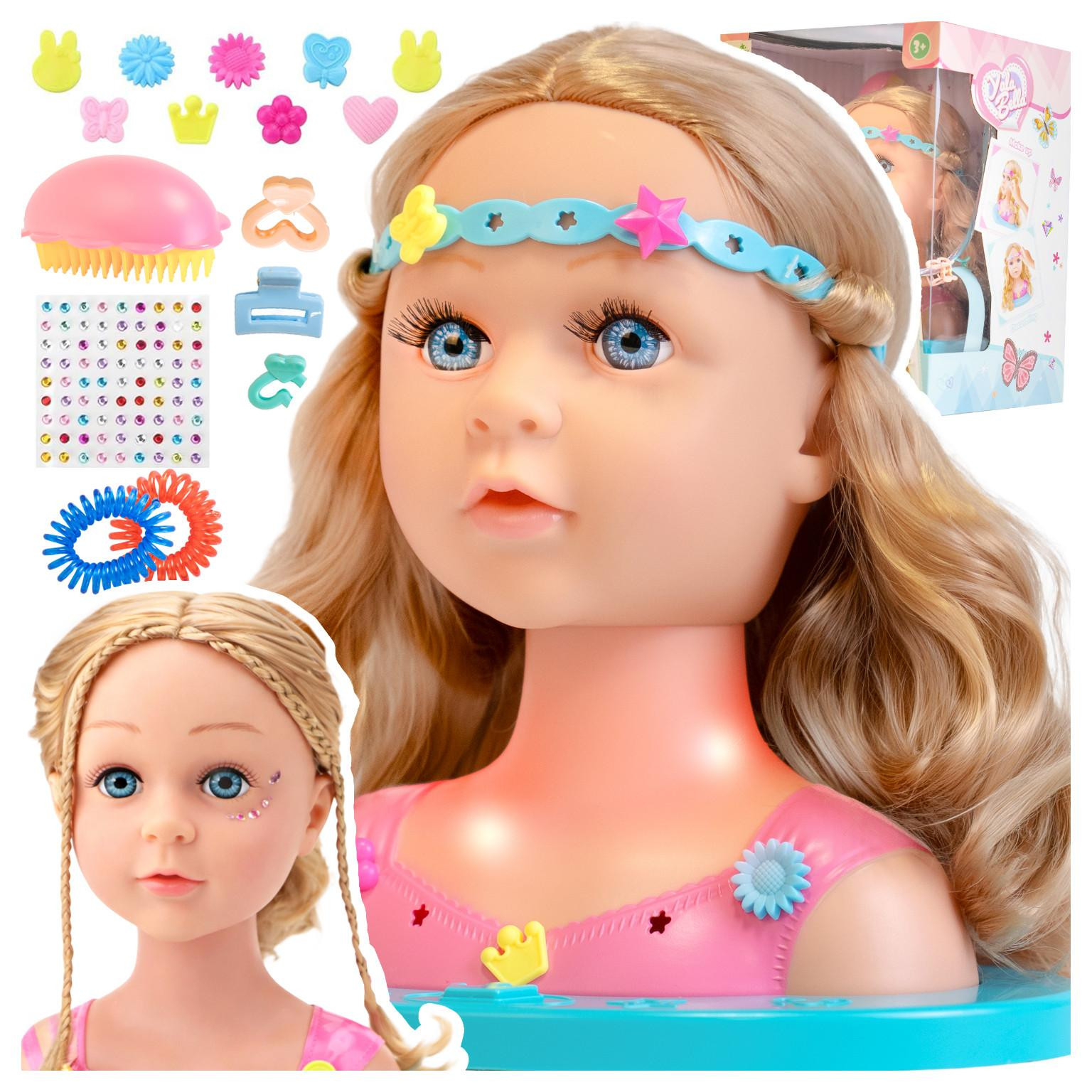 Malplay Styling Poppenhoofd XXL Kapselset met accessoires voor kinderen vanaf 3 jaar