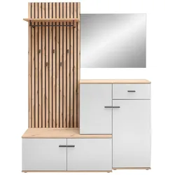 Kompaktgarderobe Fynn Dekor Weiß