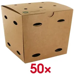 Papstar Pommes-Frites-Boxen »pure 100% fair« 2,5 Liter, 50 Stück braun, 16x14x14 cm