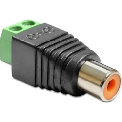 DELOCK Chinch (Buchse) auf 2-Pin-Terminalblock Adapter