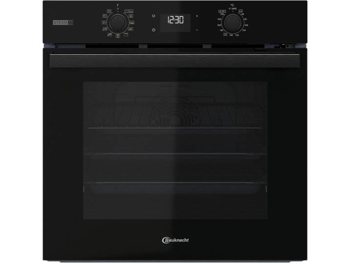 BAUKNECHT Pyrolyse Backofen BBA2S85PU1K, mit 1-fach-Teleskopauszug, Pyrolyse-Selbstreinigung, GentleSteam – für ein saftiges Inneres und ein knuspriges Äußeres