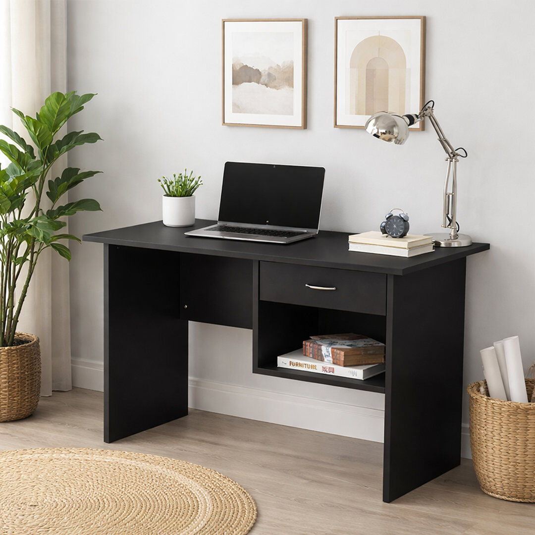 17 Stories Asman Computer Desk Black