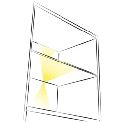 LED-Glasbodenbeleuchtung 3D Clip schwarz kaltweiss