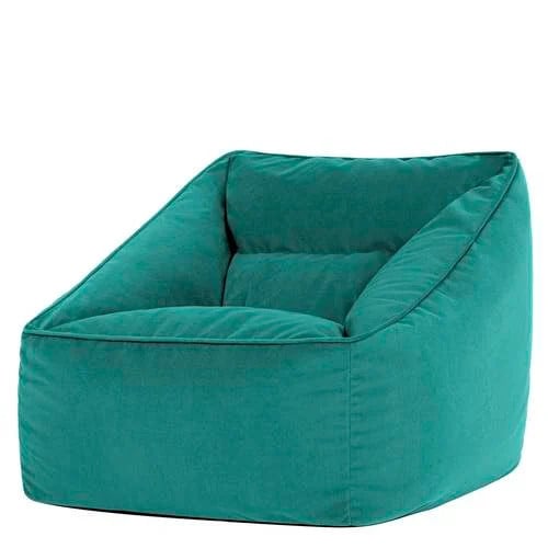 icon icon Zitzack Natalia Fluwelen Zitzakfauteuil Houtskool