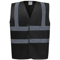 Warnschutz-Weste High-Vis 2-Bands "YK100" - XL - schwarz