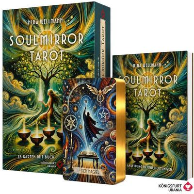 Soulmirror Tarot - 78 Karten mit Buch - (Soul Path, sensitive Tarotkarten), Set von Nina Wellmann, Königsfurt-urania, 978-3-86826-589-7