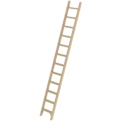 PROREGAL Stufen-Anlegeleiter Holz ohne Traverse 12 Stufen