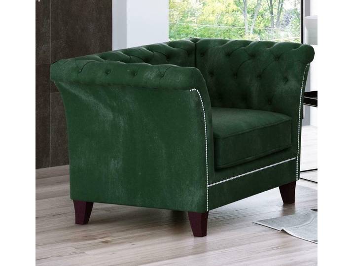 Xlmoebel Chesterfield-Sessel Samtiger Chesterfield-Sessel in klassischem Design (Sessel), Hergestellt in Europa
