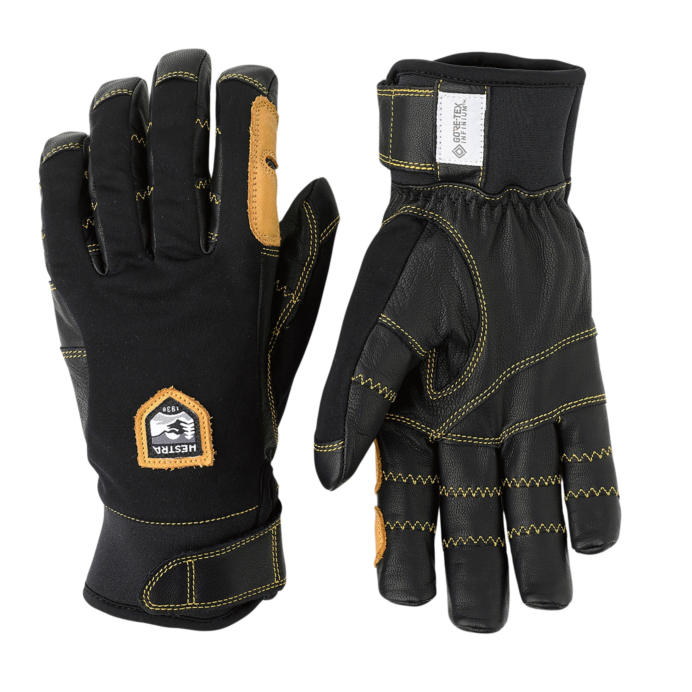 Hestra Ergo Grip Active Skihandschuhe schwarz Größe 7 Trekking Winddicht Windstopper | GORE-TEX
