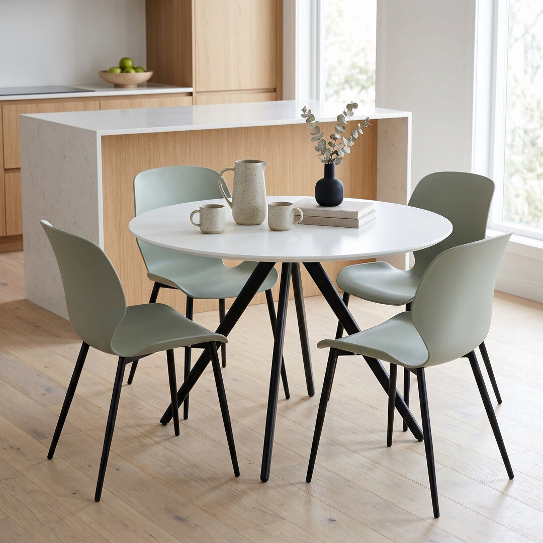 George Oliver Westcreek 4 -Person Dining Set Green/White
