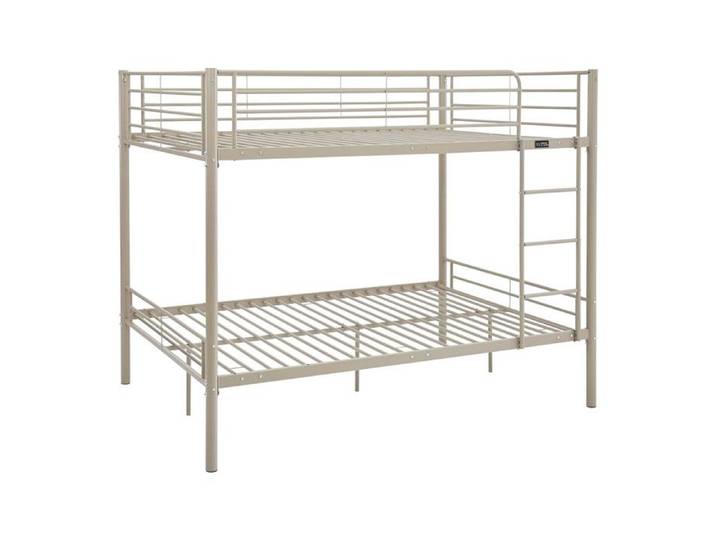Lit double superposé avec sommier inclus  Adam  - 140 x 190 cm - Taupe