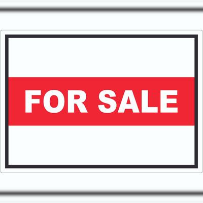 HB-Druck For Sale Aufkleber mit Text Werbeaufkleber A8 (52x74mm)