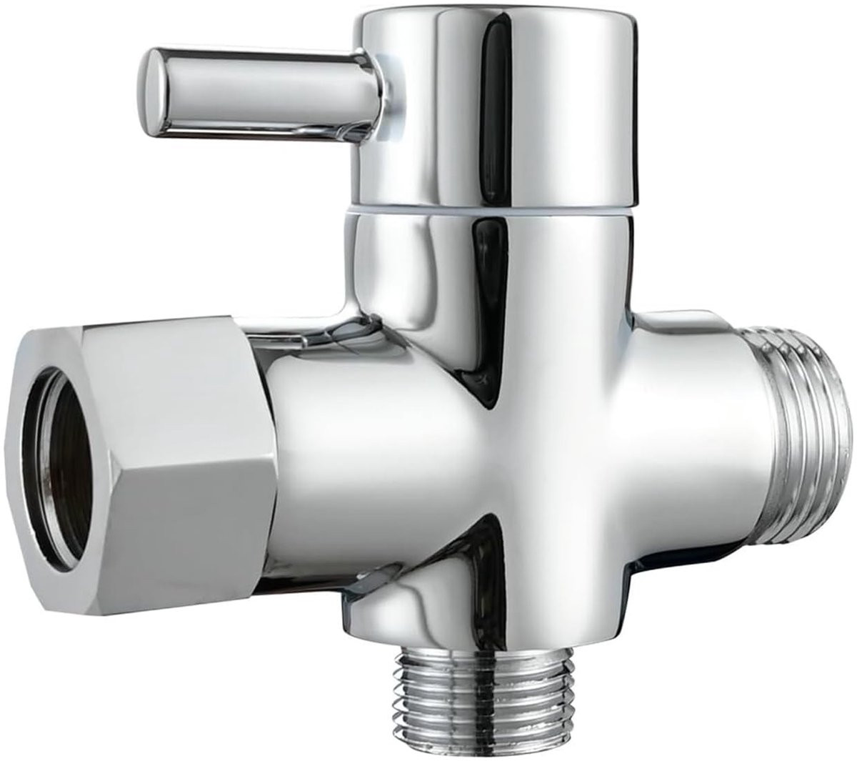 SolidKeus - 3-Weg Douche T-Adapter met Afsluitklep