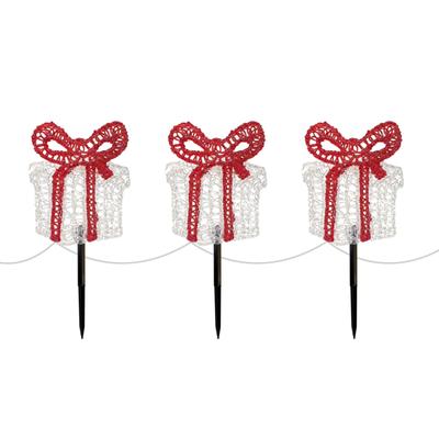 OTTO HOME LED Dekoobjekt "Acryl Leuchtstäbe GIVVEN", rot (weiß, rot), H: 44cm, 3 Stk., Geschenk, Leuchten, 3 Erdspieße a 10 LED's, Stab 44 cm, Batteriebetrieb