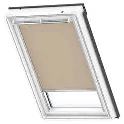 VELUX Sichtschutzrollo Uni Sand 4155, M08, Aluminiumschiene,GGU,Manuell,VELUX
