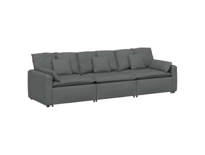 vidaXL Modulaire bank met kussens donkergrijs