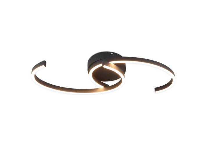 Nettlife Led-Deckenleuchte Lapp 23/61.6/7cm, Schwarz, Metall, LED integrated, 23x7x61.6 cm, Lampen & Leuchten, Innenbeleuchtung, Deckenleuchten, Deckenleuchten