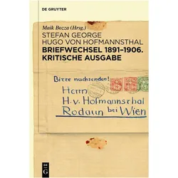Briefwechsel 1891–1906. Kritische Ausgabe, Fachbücher von Stefan George, Hugo Hofmannsthal