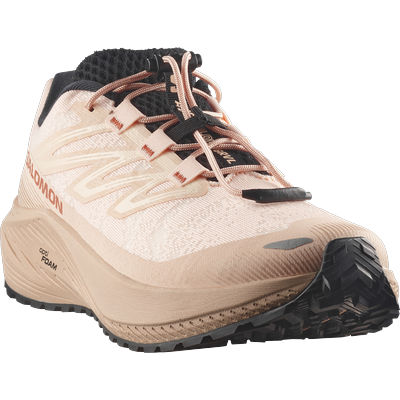 Laufschuh SALOMON "AERO FLOW GRVL W", Damen, Gr. 39, beige (tapioca, weiß pepper, schwarz), Synthetik, Textil, Schuhe Laufschuh, Gravelrunning-Schuhe für alle Untergründe