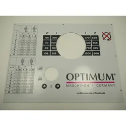Optimum Label Spindelstock TH4010 | 03402070L01