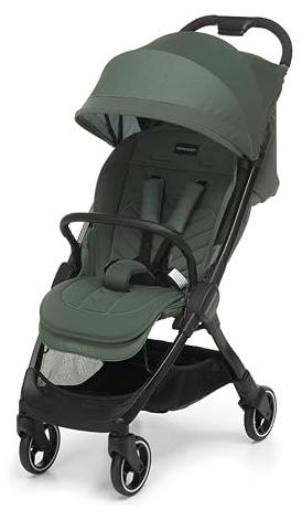 Leichter Kinderwagen Ciao, für Kinder von 0-22 kg (0-4 Jahre), 1-Hand-Verschluss, Self-Standing, verstellbare Rückenlehne, gedämpfte Räder, Gepäckträger, Aluminiumrahmen, Wald