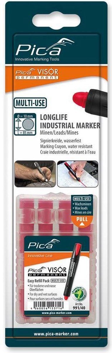 Pica 991/40 VISOR Navulling Permanent Marker Waterbestendig Rood