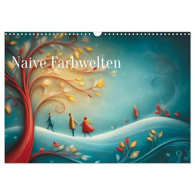 Naive Farbwelten (Wandkalender 2026 DIN A3 quer), CALVENDO Monatskalender