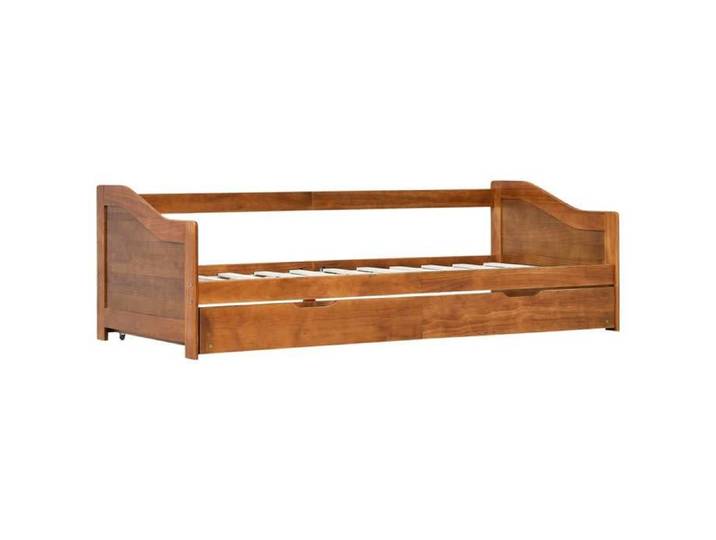 Bon plan  Lit simple pour adolescent/Adulte Cadre de lit extensible - Non matelas - marron miel 90x200cm - Pour chambre