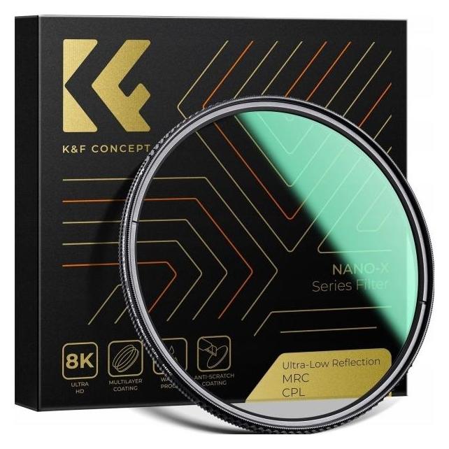 K&F Concept Filtr Kf FILTR Polaryzacyjny CPL NANO-X Ultra-Low Reflection 72mm 72 mm / KF01.2479 (72 mm, Polarisationsfilter) (44764276)