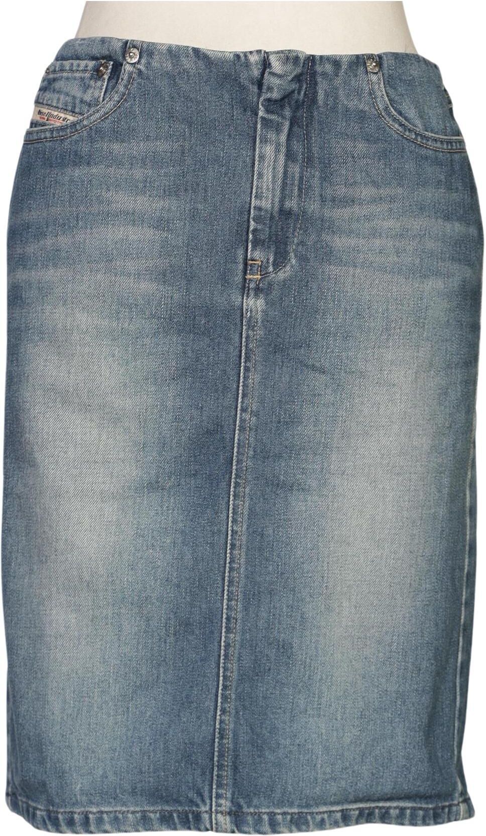Diesel Damen Rock, Blau, Gr. W27, Baumwolle - Second Hand