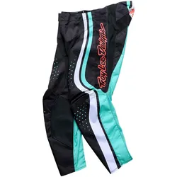 Troy Lee Designs GP Pro Roller, Textilhose - Schwarz/Weiß/Türkis - 32