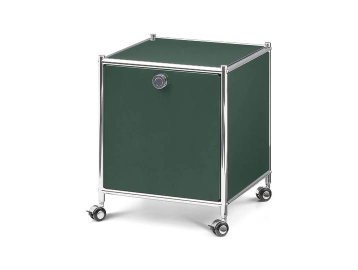 Tchibo - Beistelltisch Metall »Cn3« mit 1 Klappfach - 40x40x48,2cm - olivgrün -